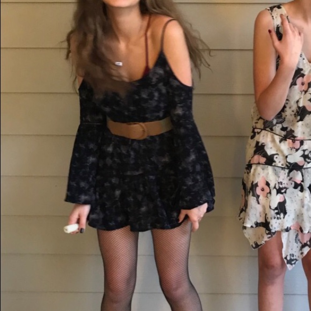 boho black and purple dress - Picture 1 of 4